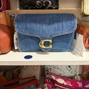Coach Denim Tabby Crossbody Bag with Gold Accent